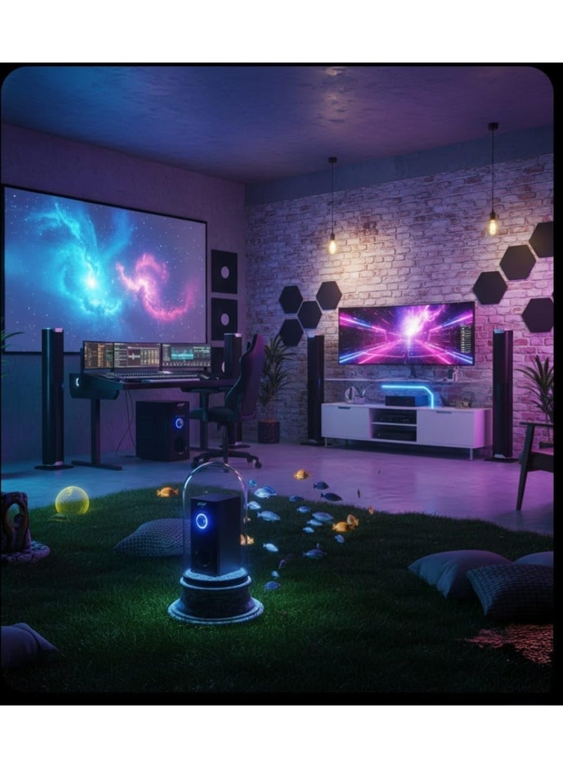 First FT333 Multimedia Speaker System  3.1 Channel, 80W RMS, Dual Tall Tower Design with Subwoofer, Bluetooth, USB, SD, FM Radio & Remote Control - Black/Silver - Image 3